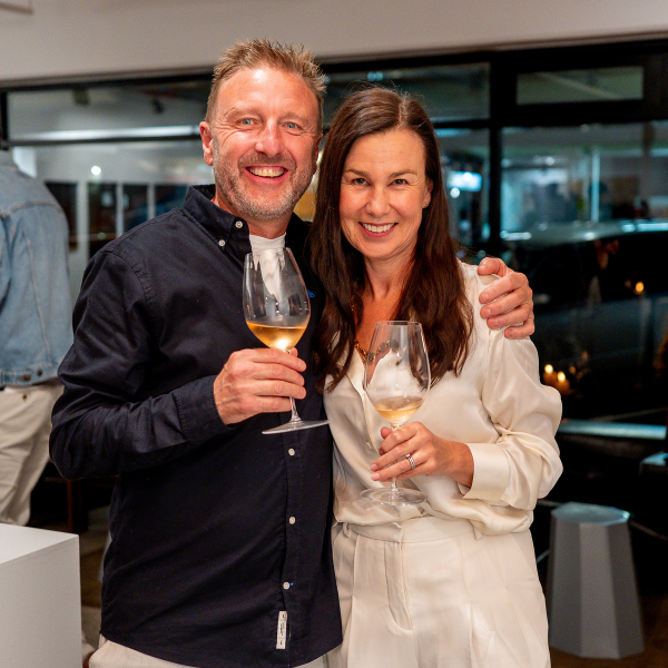 Scott and Meg at Normanby Fine Wines opening event