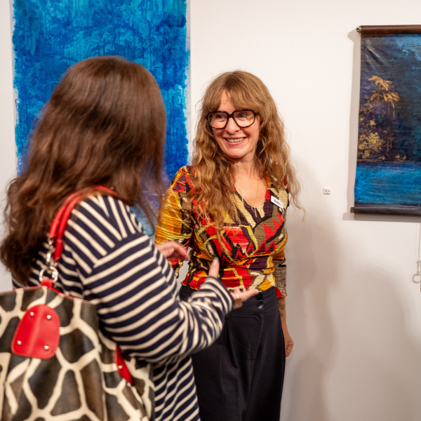 Virginia Woods-Jack talking about the Art on show